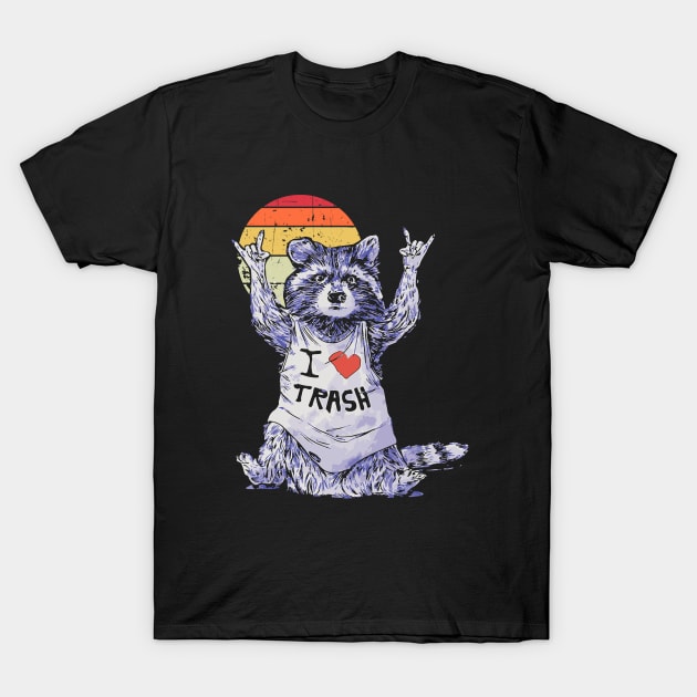 I Love Trash - Trash Panda T-Shirt by susanne.haewss@googlemail.com